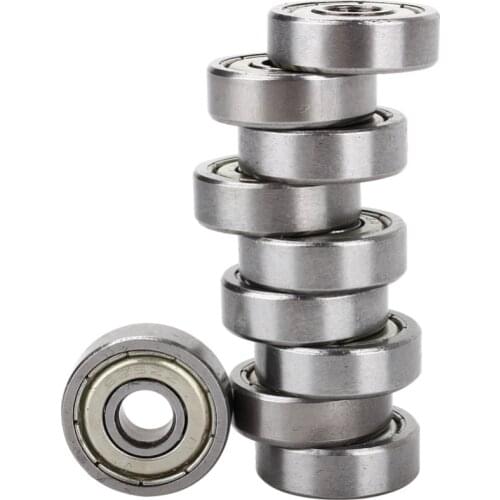 WALFRONT 10Pcs/Pack Miniature Deep Groove Ball Bearing Metal Shielded Metric Radial Ball Bearings 624ZZ 625ZZ 608ZZ Hot Selling