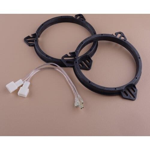 1Pair 6.5" Rear Door Adapter Spacer Rings Bracket Holder & Wire Harness Fit for Subaru Impreza Forester WRX Legacy