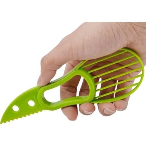 1Pc 3-in-1 Fruit Corer Avocado Slicer Vegetable Tools Plastic Knife Fruit Cutter Pulp Separator Kitchen Gadgets