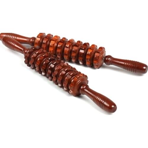 1Pcs Body Leg Trigger Point Muscle Roller Stick Massager Health Care Wholesale 2 Colors Wooden Exercise Roller Sport Injury Gym