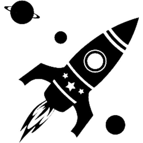 13.5cm*14.3cm Space Planet Fashion Car Styling Vinyl Car Sticker