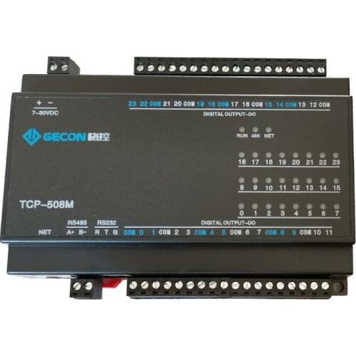 24-channel relay output card RJ45 Ethernet Modbus TCPIP industrial controller IO module