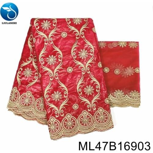 LIULANZHI African Bazin Riche Fabric High Quality Brocade design Bazin Riche Fabric Cotton Lace ML47B168/ML47B169