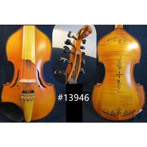 Baroque style SONG master 5×5 strings 14" Viola d'Amore ,carving man neck #13946