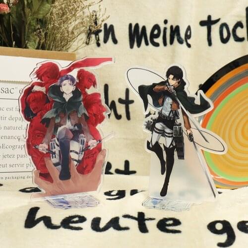 Anime Attack on Titan Cosplay Levi Acrylic Stands Survey Corps Creative Desk Decor Final Seasons Fans Collection Gift Wholesale