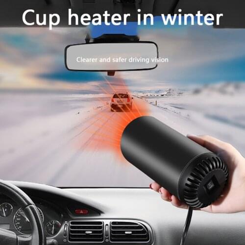 12V Car Heater Electric Cooling Heating Fan Defroster Demister Two Gears Adjustable for Hot Cold for Windshield