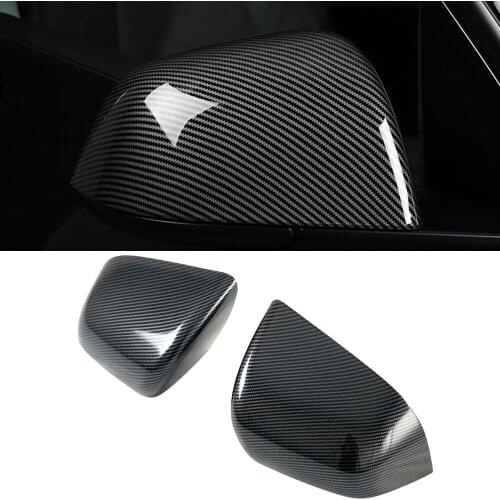 Car Styling 2PCS ABS Plastic Side Rearview Mirrors Decoration Cover Trim for Tesla Model Y 2020 2021 Accessories