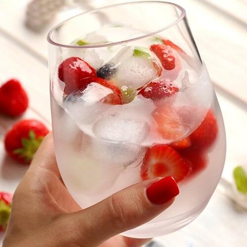 1pcs Wine Glass Shatterproof Plastic nbreakable PCTG Red Wine Tumbler Glasses Cups Reusable Transparent Fruit Juice Beer Cup