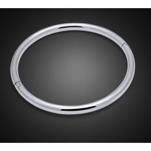 New Minimalism 100% 925 Sterling Silver Bracelet Womens Smooth Bangles Bracelet Cuff Simple Trendy Fine Jewelry Gift