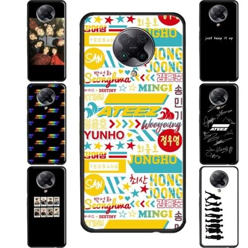 KPOP ATEEZ Case For POCO M3 Pro F3 F2 X3 Coque For Xiaomi Mi Note 10 Lite Mi 11 Ultra 9T 10T Pro A3