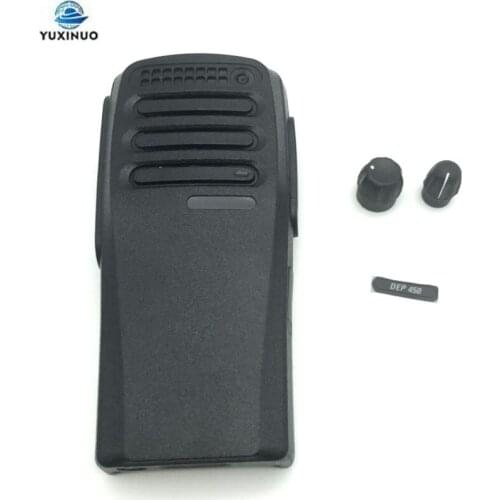 Black Front Cover Housing Shell Case with Volume Channel Knobs for Motorola Walkie Talkie XIR P3688 DP1400 DEP450 DEP-450 Radio