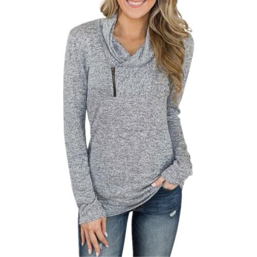Spring Autumn Casual Solid Hoodie Women Long Sleeve Pile Collar Zipper 2021 Skinny Plus Size Patchwork Ladies Pullover Hoodies