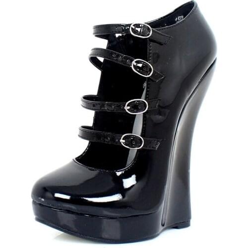 Womens Shoes 7.09in High Height Sexy Shoes Party Wedges Heel Round Toe Shoes US Size 6-14 No.MT1802