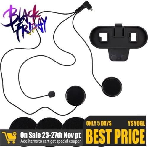 Motorcycle Helmet Intercom Headsets Wired Motorbike Bluetooth Headsets 800m Intercom for Tcom-sc Soft Line Clip