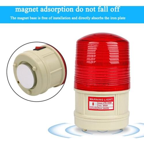 KINJOIN Easy to carry dry battery flashing alarm magnet ceiling LED strobe warning light outdoor warning light