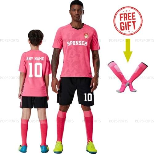 2021 Men kids Soccer jersey Football training suit DIY custom Print Clothing Set Plus size