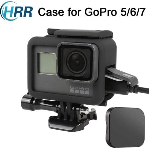 Frame Mount Housing Case with Lens Cover for GoPro Hero 5 6 7 Hero(2018) Hero5 Hero6 Hero7 Black/White/Silver Camera Accessories
