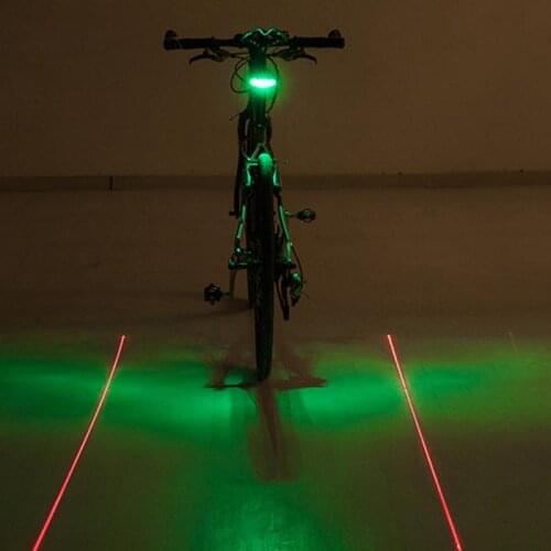 Laser Taillights Mountain Bike Bicycl Warning LED Lights Safety Warning Light Parallel Line Cycling Equipment Bicycle Lighs