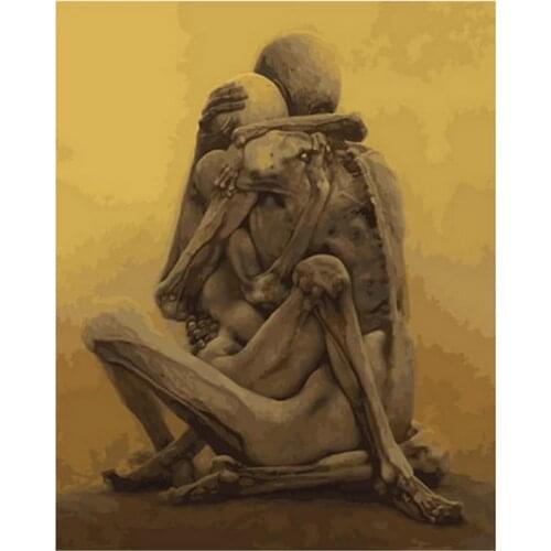 Frameless diy painting by numbers paint by number for home decor PBN for living room 4050cm