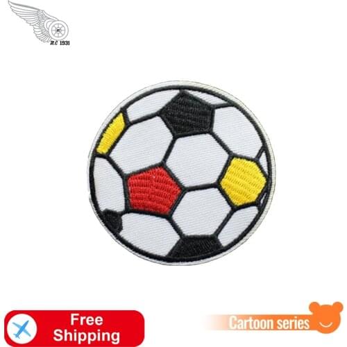 Soccer Ball Embroidery Patch Jersey Appliques Kids Hat Badges Iron on Patches for Clothes Club Fan Logo Accessory Sewing Fabric