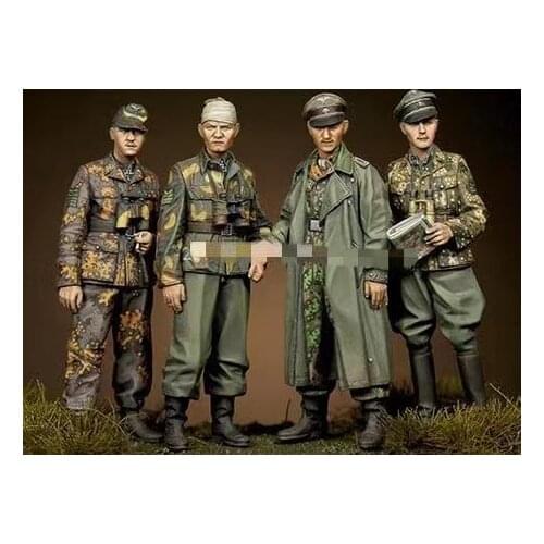 German Resin Soldiers of World War II Normandy Defender Four-Person Kit Model 1：35