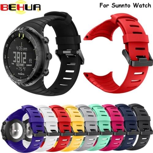 New Fashion Sports Watch band Silicone Bracelet Strap Band For Suunto Core Watch Strap Watchband Silicone Wirst band 2017 Luxury