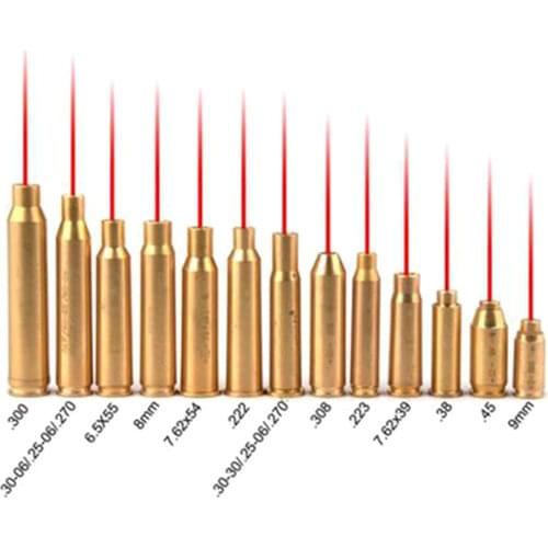 New Red Dot Laser Brass Boresight CAL Cartridge Bore Sighter For Scope Hunting