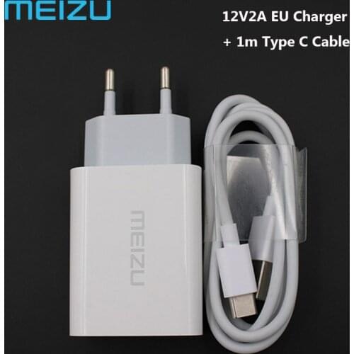 Original Meizu Charger 12V 2A Quick usb Charge adapter type-c cable For Meizu 15 16 17 16x 16s pro 16th plus 6 7 plus Note 9 8X