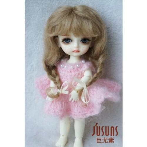 JD2031 1/8 mohair BJD doll wigs 5-6inch Long Lovly braid wig fashion doll accessories