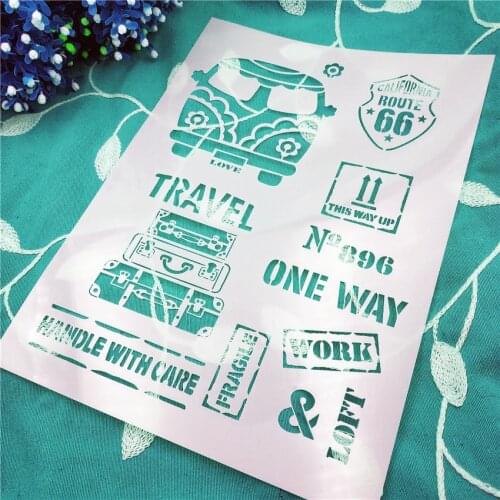 Travel plastic mold shield DIY cake scrapbook stencils hollow Embellishments printing lace ruler Valentines Day