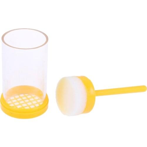 Portable Queen Bee Marking Cage Useful Marker Yellow Plastic Bottle with Soft Plunger Beekeeping Equipment Insect Bee Tool