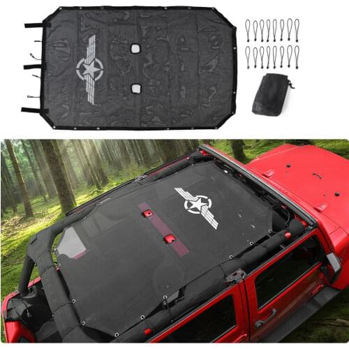 Durable Mesh Sun Shade Full Bikini Top Cover ForJee Wrangler JKU Accessories