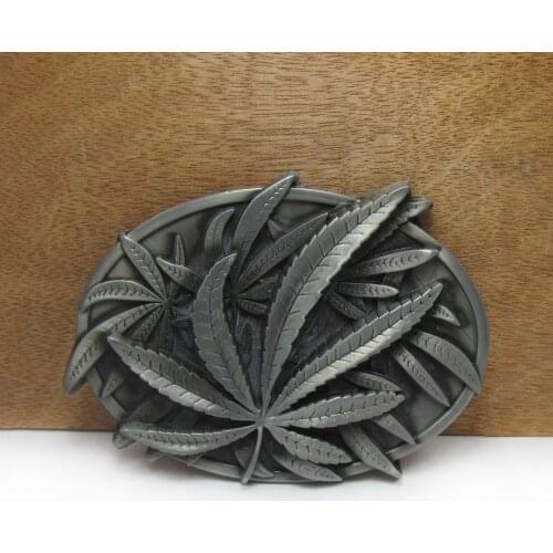 BuckleClub zinc alloy retro LEAF shaped jeans gift cowboy belt buckle FP-02174 with 4cm width loop DROP SHIPPING