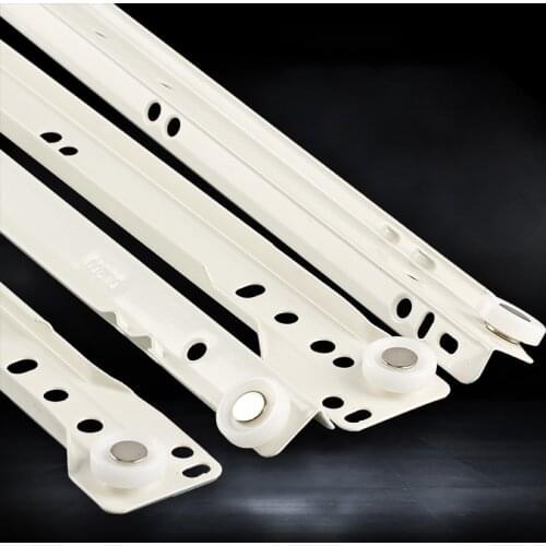 Drawer Track Slides Two Cabinet Rails Thickening Computer Table Chute Clothing Cabinets Keyboard Roller Pulley Furniture