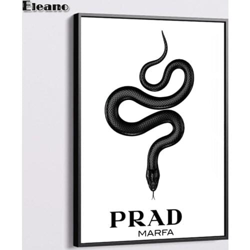 Luxury Art Canvas Painting Black Snake Posters Nordic Pop Art Wall Home Decor Picture Custom Print Abstract Art Painting