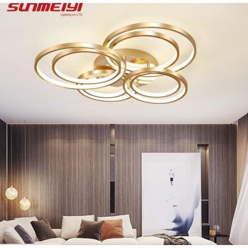 Luxury Ceiling Lights Ring Surface Mounted Modern Led Light with Remote control Living room Kitchen Kids Bedroom Lamp plafonnier