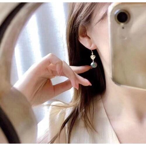 Heart 925 Sterling Silver Earrings Mountings Findings Base Mountings Jewelry Parts Accessories for Pearls Beads Jade Crystal