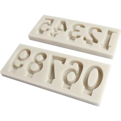 Numbers Silicone Cake Mold Kitchen Baking For Chocolate Pastry Cupcake Clay,Fondant Decorating Tools