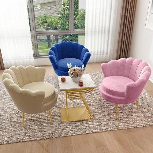 Living Room Chairs Nordic Small Apartment Single Sofa Chair Luxury Modern Minimalist Flannel Armchair Bedroom Lazy Chair