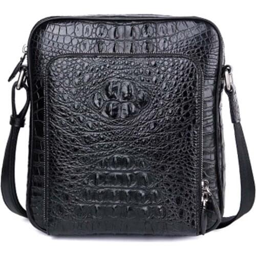 Xingmengda male bag Single shoulder bag crocodile bag new business leisure Vertical section Inclined shoulder bag men bag