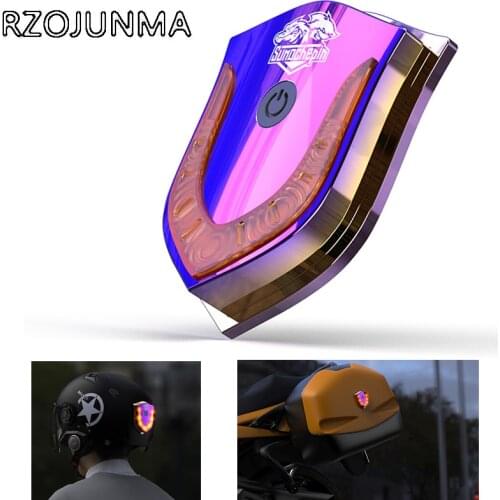 LED Motorcycle Helmet Night USB Charge Smart Light Strip Safety Signal Warning Light Motorcycle Helmet Taillight For Motorcycle