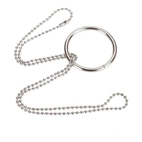 Magic Ring Necklace Metal Magic Trick Props Knot