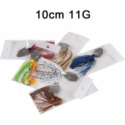 6pcs 11g Blade Bait With Rubber Skirt Fishing Lures Rotating Fish Type Anti-Hanging Bottom Simulation Fishing Bait Tackle