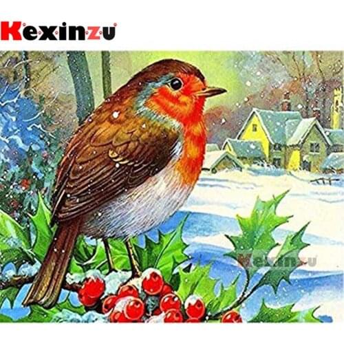 5D DIY Full Square/Round Drill Diamond Painting "Snowbird" 3d Diamond Embroidery Cross Stitch home Decor Gift K@18845