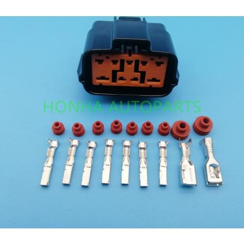 Free shipping 9pin auto wiring harness waterproof plug plastic wire harness sealed connector 6195-0238