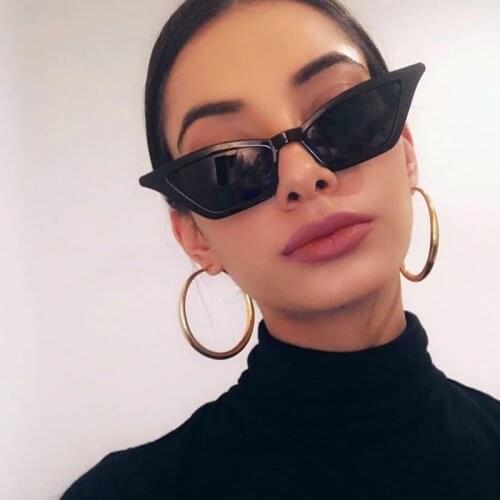 Women Small Frame Vintage Cat Eye Sunglasses UV400 Sun Shades Glasses Street Eyewear Trending Sunglasses Driver Goggles