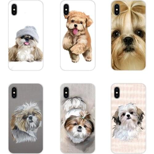 Lovely Shih Tzu puppy dogs Accessories Phone Cases Cover For Samsung A10 A30 A40 A50 A60 A70 M30 Galaxy Note 2 3 4 5 8 9 10 PLUS