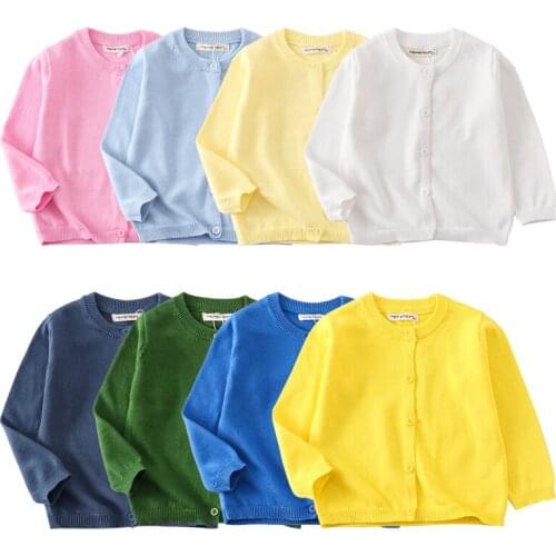 HH Kids Sweater Spring Autumn 100% Cotton Soft Girls Coat Boys Jackets Childrens Clothing Baby Boy Sweaters Kids Clothes Top