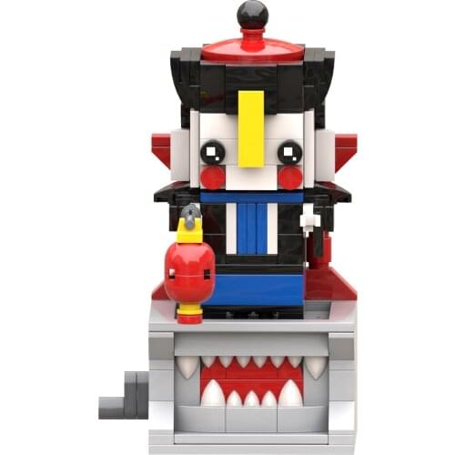 DIY MOC small zombie creative gift small particle brickheadz building assembly model toys for children gifts