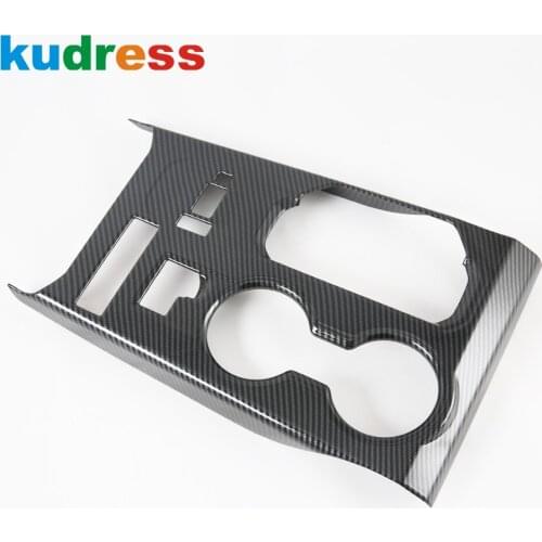 For Toyota Highlander Hybrid 2021 2022 Carbon Fiber Gear Shift Panel Cover Trim Decoration Frame Car Interior Accessories LHD